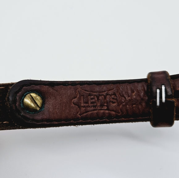 LEVI'S | thick leather diamond pattern belt - Picture 3 of 6